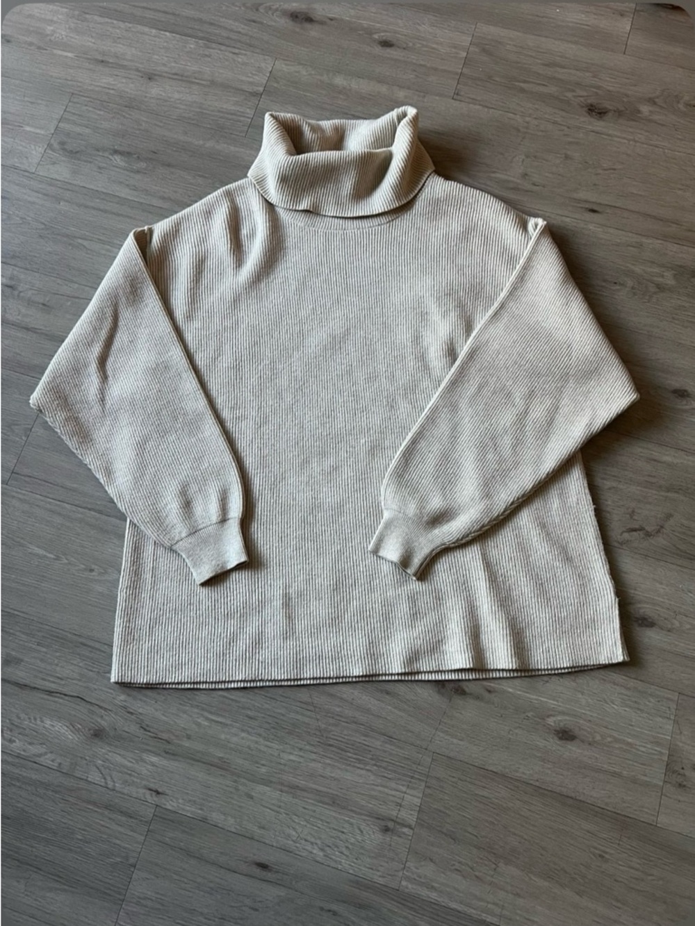 Free People Ribbed Turtleneck Sweater Sz Medium